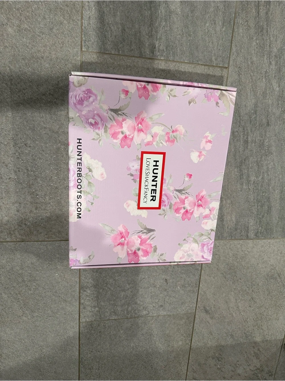 Hunter Girls' LoveShackFancy Rain Boots in Pale Lilac and Pink